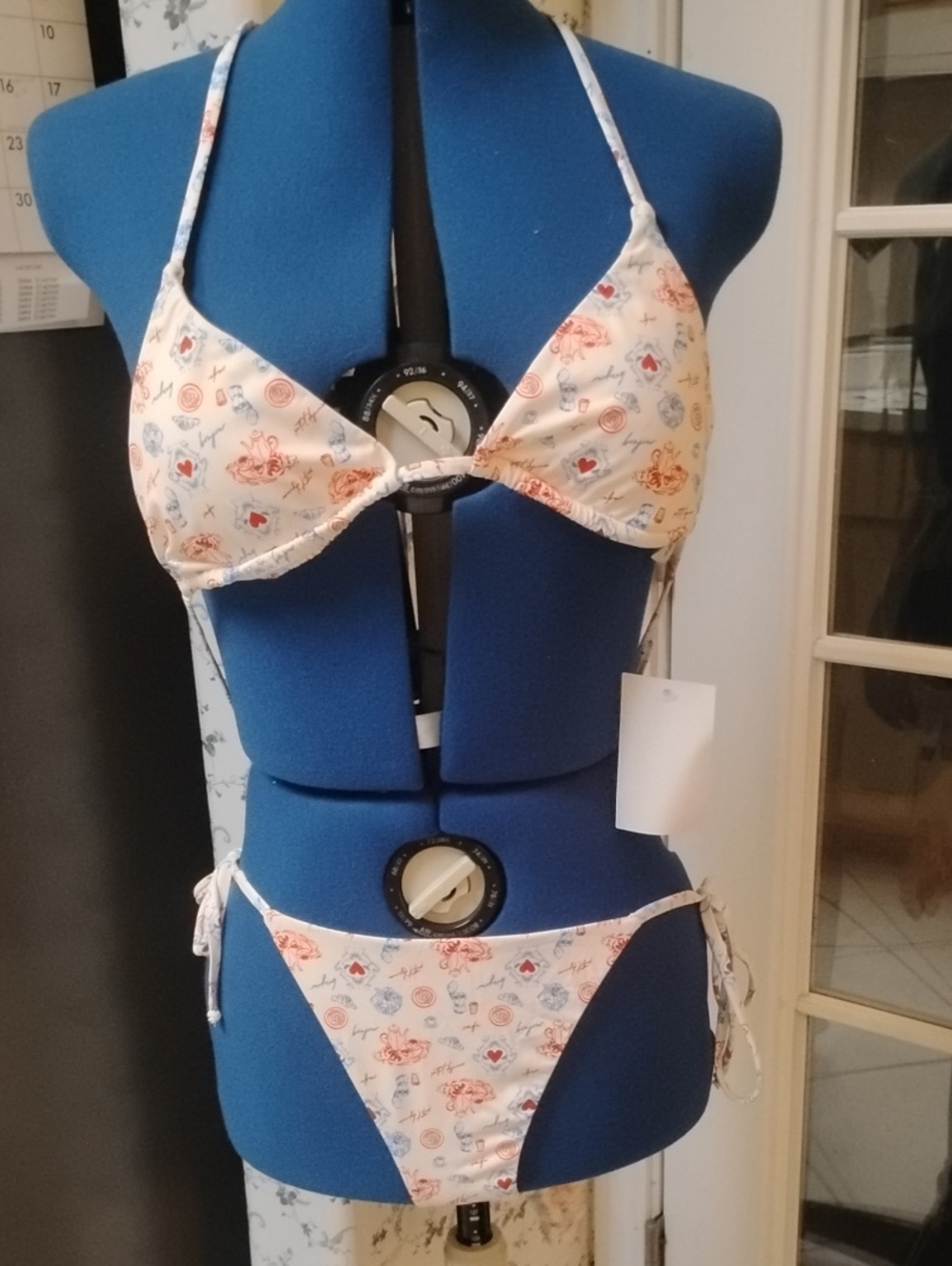 Dippin' Daisy's Cream Paris, Coffe, Croissant, Breakfast Triangle Bikini